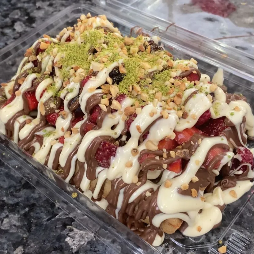 Kırmızının aşkı waffle