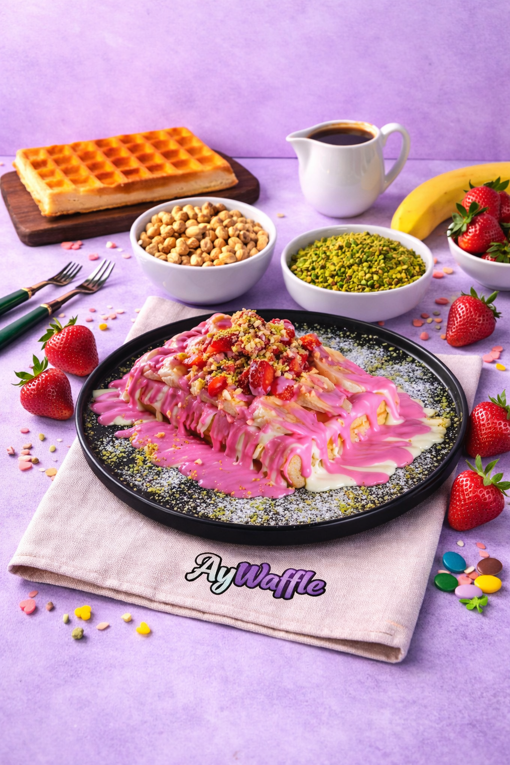 Pink waffle