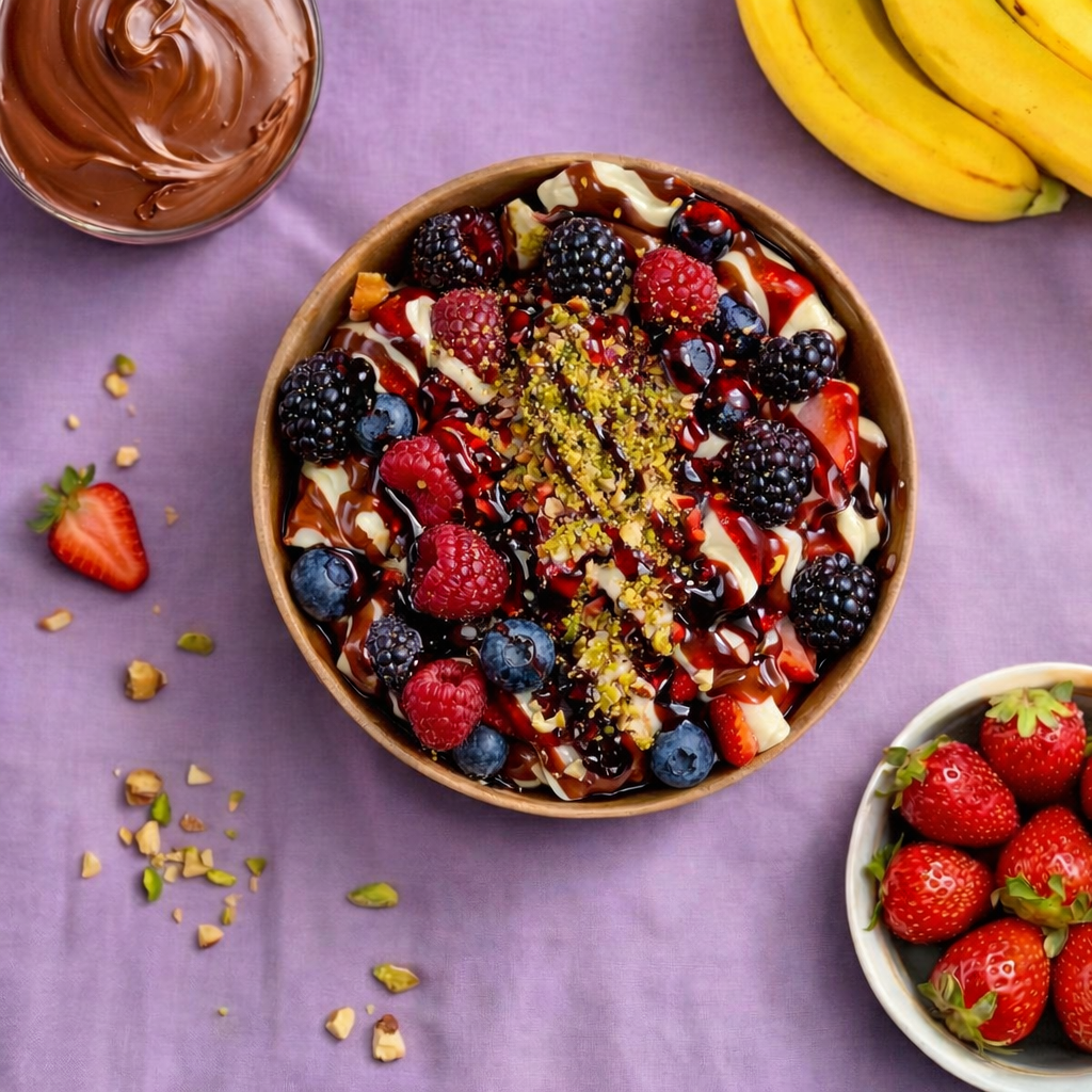 Kırmızının aşkı Bowl waffle